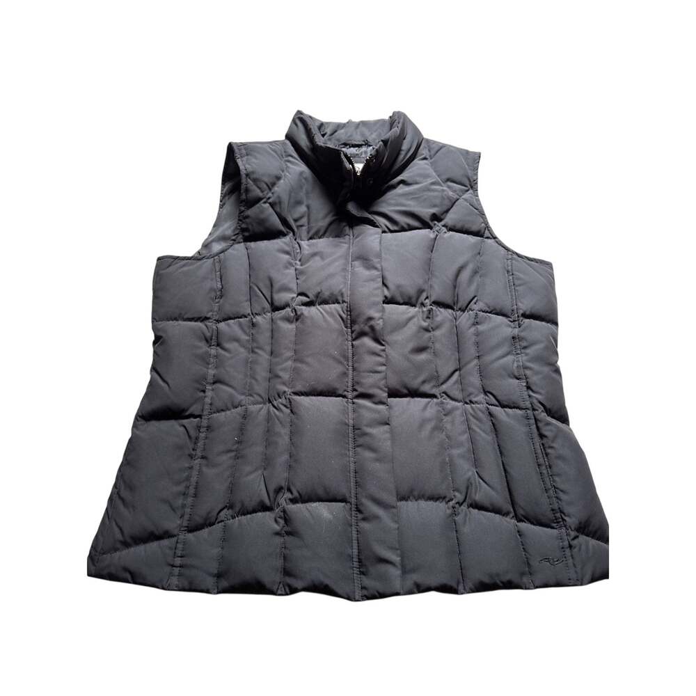 Athletic Works Black Down Filled Puffer Vest Women Size 12/14 L
